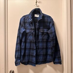 Selected Homme Blue Plaid Overshirt